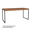 Ver imagem 4 de Mesa Industrial para Escritório Moderno Diretor 1,20 - Freijó