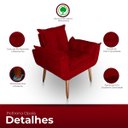 Ver imagem 3 de Kit 02 Poltrona para Sala e Quarto Decorativa Opala Suede
