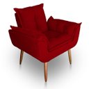 Ver imagem 4 de Kit 02 Poltrona para Sala e Quarto Decorativa Opala Suede