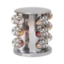 Ver imagem 2 de Porta Temperos com Suporte Inox 12 Frascos de Vidro Cozinha