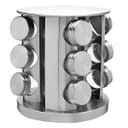Ver imagem 1 de Porta Temperos com Suporte Inox 12 Frascos de Vidro Cozinha