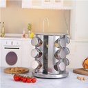 Ver imagem 6 de Porta Temperos com Suporte Inox 12 Frascos de Vidro Cozinha