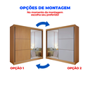 Ver imagem 5 de Guarda-Roupa Casal com Espelho 100% MDF 2 Portas Correr 6 Gavetas Cinamomo/Off White Coliseu
