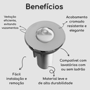 Ver imagem 4 de Kit Gabinete Banheiro Amadeirado Cuba Espelho Torneira Aço Preta Valvula Sifão Engate Completo