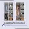 Guarda Roupa Casal MDF 2 Portas com Espelho 6 Gavetas California - 10