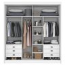 Guarda Roupa Casal MDF 2 Portas com Espelho 6 Gavetas California - 11