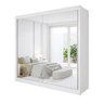 Guarda Roupa Casal MDF 2 Portas com Espelho 6 Gavetas California - 3