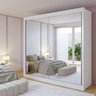 Guarda Roupa Casal MDF 2 Portas com Espelho 6 Gavetas California - 2