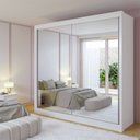 Ver imagem 2 de Guarda Roupa Casal MDF 2 Portas com Espelho 6 Gavetas California