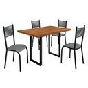 Ver imagem 2 de Conjunto Sala de Jantar 4 Cadeiras Madeira Mariana Prata/Freijó