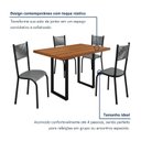 Ver imagem 5 de Conjunto Sala de Jantar 4 Cadeiras Madeira Mariana Prata/Freijó