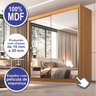 Guarda Roupa Casal MDF 2 Portas com Espelho 6 Gavetas California - 7