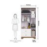 Quarto de Bebê Guarda Roupa Cômoda com Janelas Losango e Berço Americano Ayla Espresso Móveis - 3