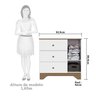 Quarto de Bebê Guarda Roupa Cômoda com Janelas Losango e Berço Americano Ayla Espresso Móveis - 4