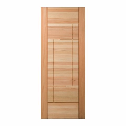 Folha de Porta Maciça em Eucalipto Acabamento Natural 210x80cm PM92 Moderne Cruzeiro Portas