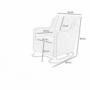 Ver imagem 5 de Poltrona de Amamentação C / Balanço Cadeira Descanso Aquila Linho Bege