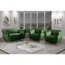 Ver imagem 4 de Conjunto de Sofá Realeza 4 Lugares Fixo Verde Veludo Bella Decor