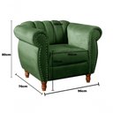 Ver imagem 2 de Conjunto de Sofá Realeza 4 Lugares Fixo Verde Veludo Bella Decor