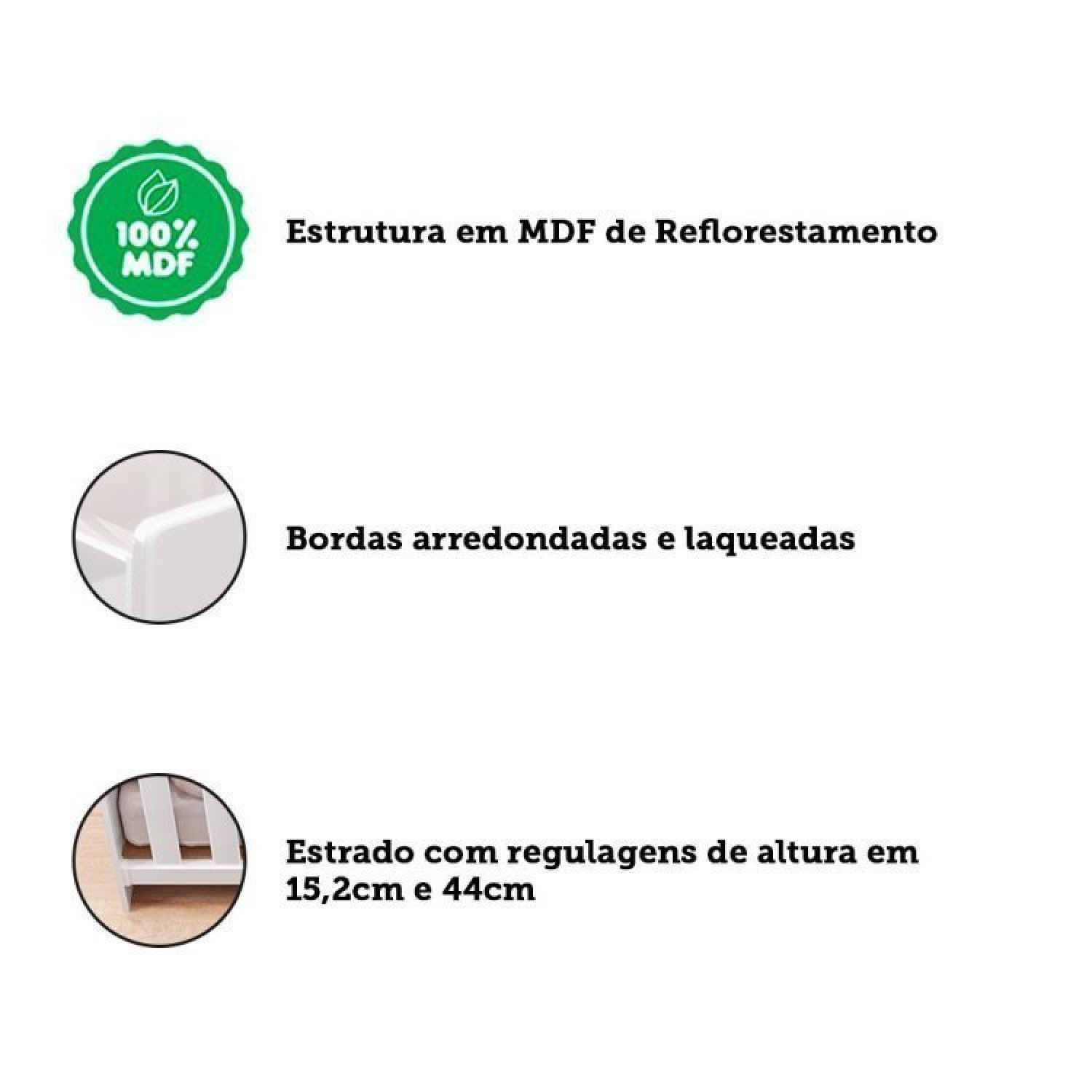 Quarto de Bebê Cômoda com Janelas Losango e Berço Americano Ayla Espresso Móveis - 14
