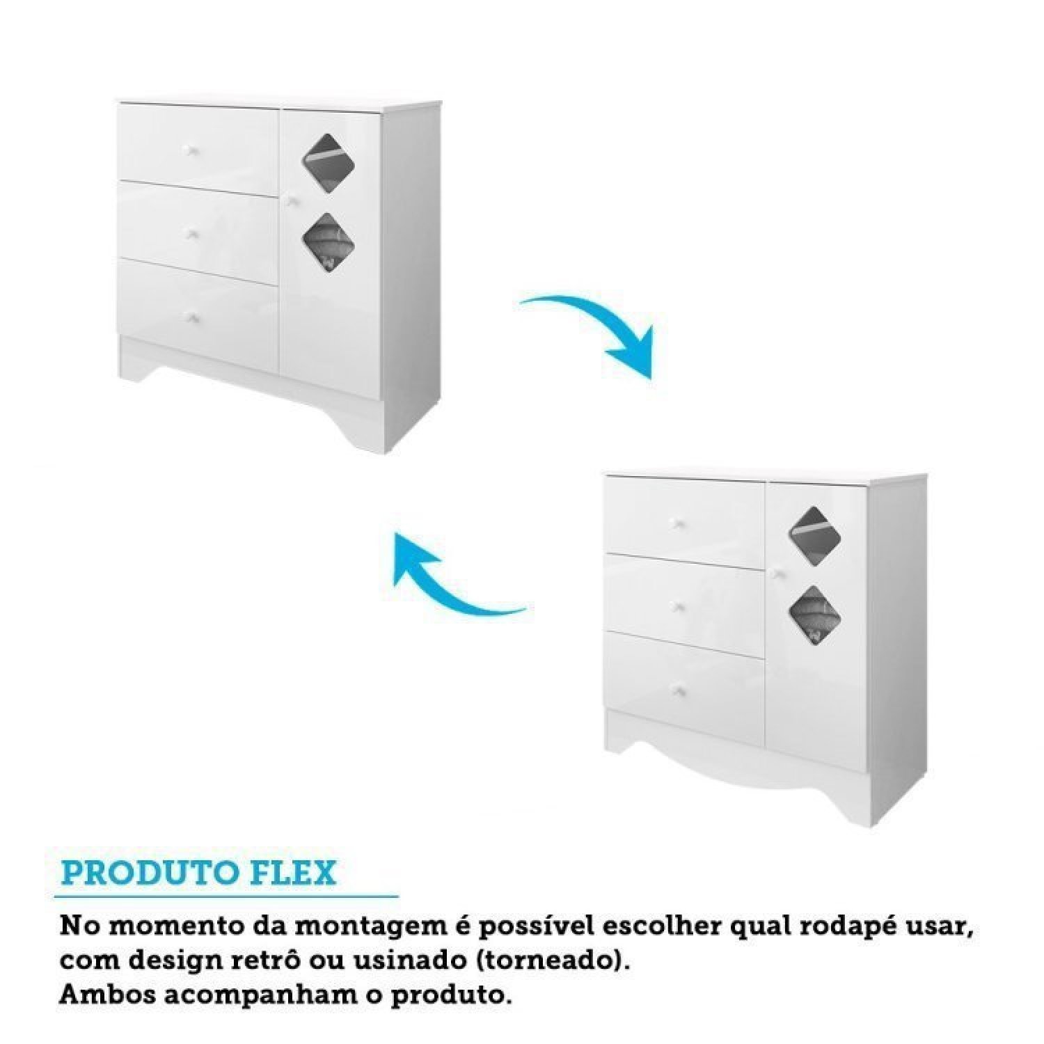 Quarto de Bebê Cômoda com Janelas Losango e Berço Americano Ayla Espresso Móveis - 4
