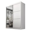 Ver imagem 4 de Guarda Roupa Casal 2 Portas 3 Gavetas com Espelho 100% MDF Grécia Branco