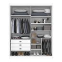 Ver imagem 3 de Guarda Roupa Casal 2 Portas 3 Gavetas com Espelho 100% MDF Grécia Branco