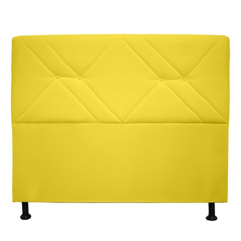 Cabeceira Mônaco 120 cm Suede Amarelo