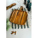 Ver imagem 2 de Tábua de Servir Orgânica com Cabo - Madeira de Teca 47x35x2cm