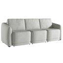 Ver imagem 7 de Sofá Cama Modulado Retrátil e Reclinável Decorativo Varsóvia 246cm Linho Cinza G33 - Gran Belo