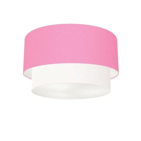 Plafon para Banheiro Cilíndrico Sb-3045 Cúpula Cor Rosa Bebê Branco
