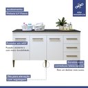Ver imagem 7 de Lavanderia Modulada Osasco 1 Armário Multiuso e Balcão Branco Kaiki Móveis