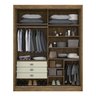 Guarda Roupa Casal 2 Portas 3 Gavetas com Espelho 100% Mdf Grécia - 3