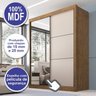 Guarda Roupa Casal 2 Portas 3 Gavetas com Espelho 100% Mdf Grécia - 7
