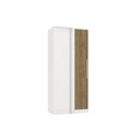 Ver imagem 1 de Guarda Roupa Closet Modulado Componível de Canto Reto 1 Porta Adapt N530 Kappesberg -branco/nogueira