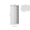 Ver imagem 4 de Guarda Roupa Closet Modulado Componível de Canto Reto 1 Porta Adapt N530 Kappesberg -branco/nogueira