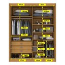 Ver mais imagens de Guarda Roupa Casal 2 Portas 3 Gavetas com Espelho 100% Mdf Grécia