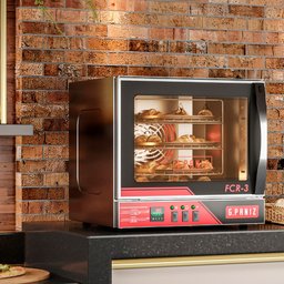 Forno Convecção Rotativo FCR-4 em aço inox iluminação interna G.paniz 220V Monofásico - 3 Forno Convecção Rotativo FCR-4 em aço inox iluminação interna G.paniz 220V Monofásico - 3