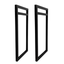Ver imagem 1 de Suporte para Prateleira Industrial RETANGULO 36,5 x 18,5cm Preto (Metalon 15x15) - 2 Peças