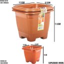 Ver imagem 2 de 24 Vasos Pequeno Quadrado 800ml Cerâmico Plantas E Flores