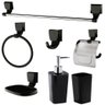 Kit Banheiro Lorenzetti 05 Peças Quadra Black com Acessórios - 1