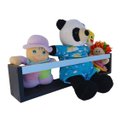 Ver imagem 3 de Prateleira para Livros Infantis Nicho Organizador Pelúcia Quarto de Criança Mdf Preto 55 Cm:azul Cla