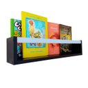 Ver imagem 1 de Prateleira para Livros Infantis Nicho Organizador Pelúcia Quarto de Criança Mdf Preto 55 Cm:azul Cla