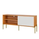 Ver imagem 2 de Rack Mdf 144cm com Porta de Correr Freijó/off White R516
