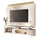 Ver imagem 1 de Rack Bancada Ária com Painel Suspenso Nobre Cinamomo Off White - Hb Móveis