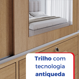 Guarda Roupa Casal 3 Portas com Espelho Central 9 Gavetas Atlanta - 10