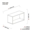 Ver imagem 3 de Nicho Cubo 30CMX60CMX25CM Marrom