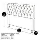 Ver imagem 2 de Cabeceira Cama Box Queen Size Sarah 160cm com Frame Linho Bege Cru - Desk Design