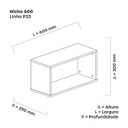 Ver imagem 3 de Nicho Cubo 30CMX60CMX25CM Bege