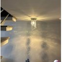 Ver imagem 4 de Lustre para Sala Quarto de Cristal Legítimo K9 Espiral Redondo 30 Cm Alt Soquete E27 - Transparente