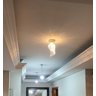 Lustre para Sala Quarto de Cristal Legítimo K9 Espiral Redondo 30 Cm Alt Soquete E27 - Transparente - 2